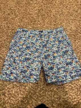 Peter Millar Blue Wave Mermaid Print Bathing Suit